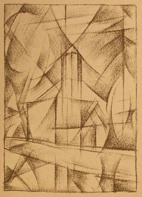 Monogrammist K.M - Abstrahierte Landschaft - o.J. - Lithografie