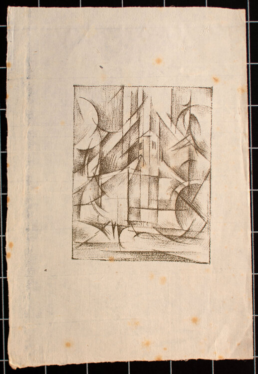 Monogrammist K.M - Abstrahierte Kirche - o.J. - Lithografie