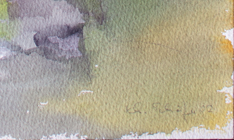 Karlheinz Schäfer - Fluss im Wald - 2002 - Aquarell