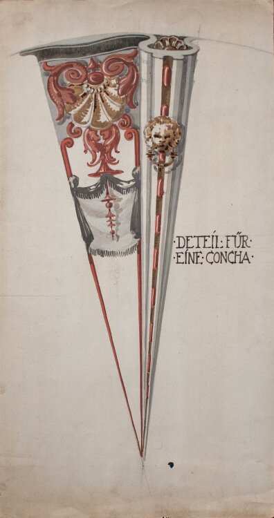 Albert Leusch - Detail für eine Concha - Gouache - o.J.