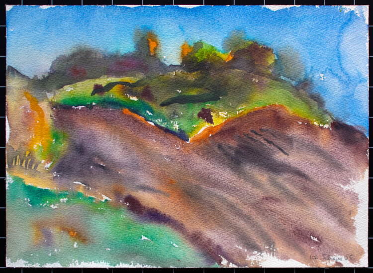 Karlheinz Schäfer - Die Spitze des Hügels - 2005 - Aquarell