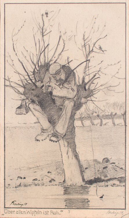 F. Bading - Angler - 1917 - Bleistift