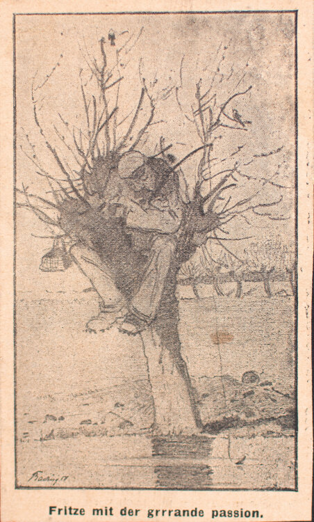 F. Bading - Angler - 1917 - Bleistift