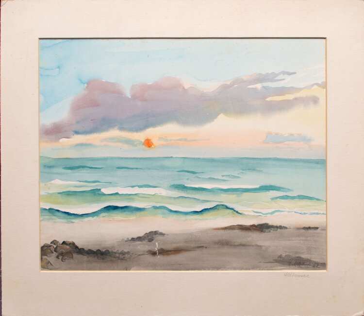 Elfriede Michel - Hiddensee, Strandlandschaft - 1952 - Aquarell