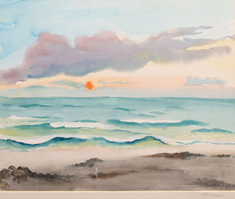Elfriede Michel - Hiddensee, Strandlandschaft - 1952 - Aquarell