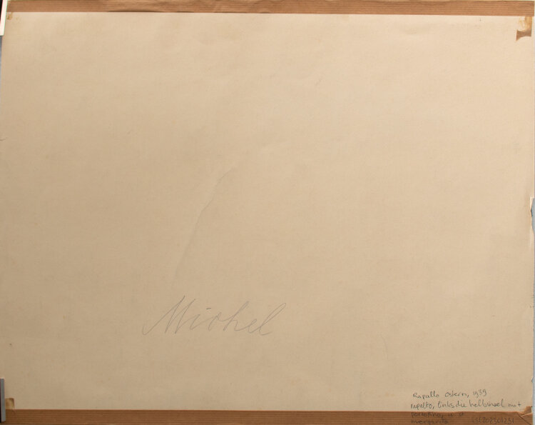 Elfriede Michel - Rapallo, Ostern, links die Halbinsel mit Portofino u. Santa Margherita Ligure - 1939 - Aquarell