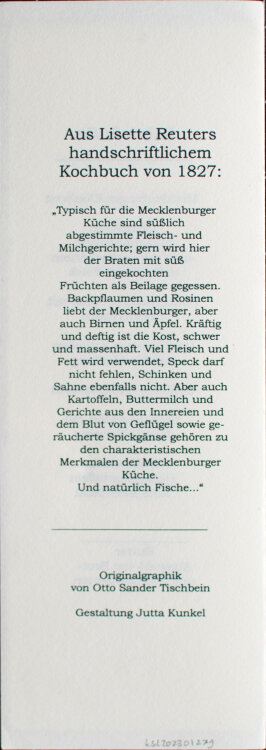 OST Otto Sander-Tischbein - Festessen zum Pirckheimer Treffen im Jahr 2001 - 2001 - Aquarell