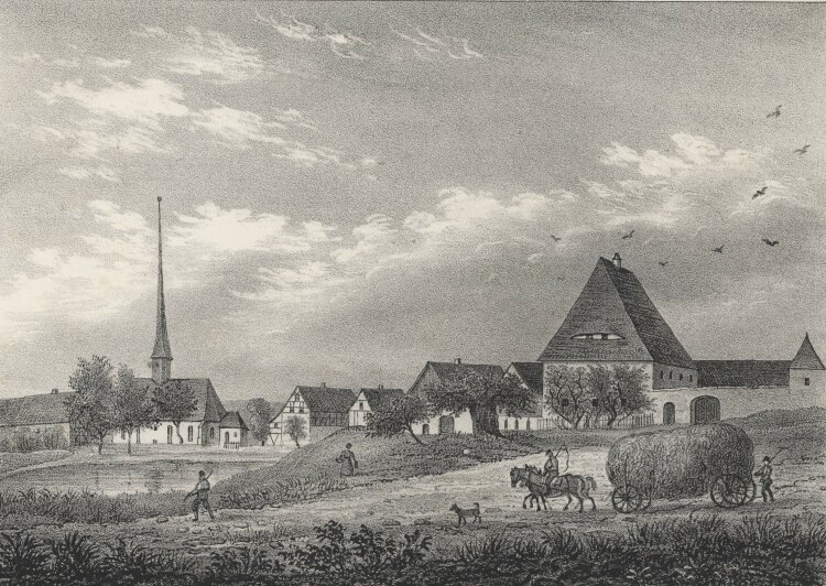 W. Wegener - Lastau - um 1840 - Lithografie