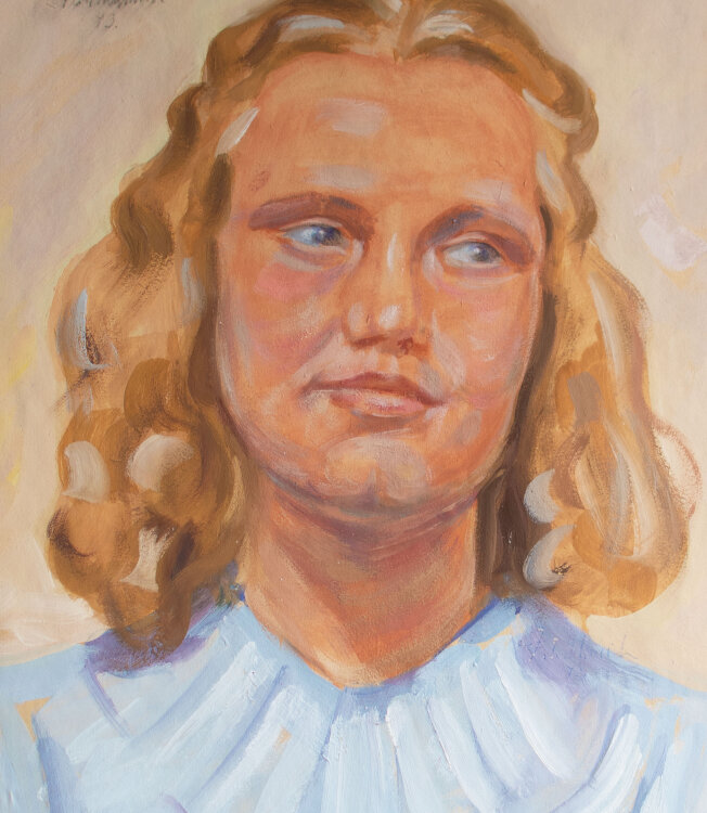Fritz Hellmich - Frauenbildnis - 1943 - Öl auf Papier