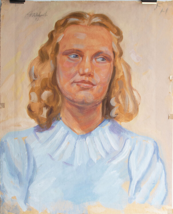 Fritz Hellmich - Frauenbildnis - 1943 - Öl auf Papier