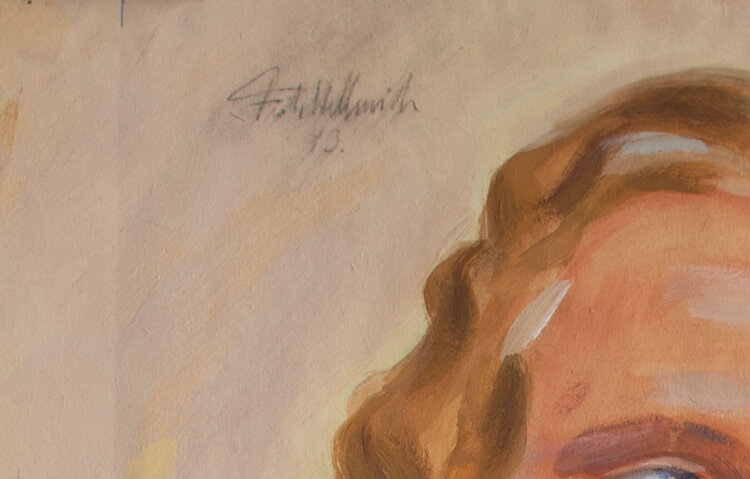 Fritz Hellmich - Frauenbildnis - 1943 - Öl auf Papier