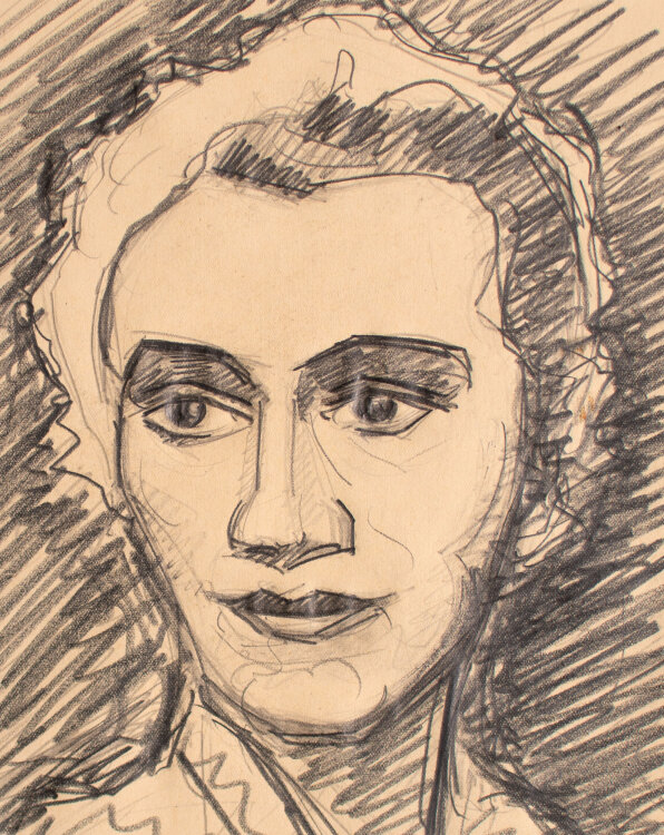 Fritz Hellmich - Frauenbildnis - 1950 - Zeichnung