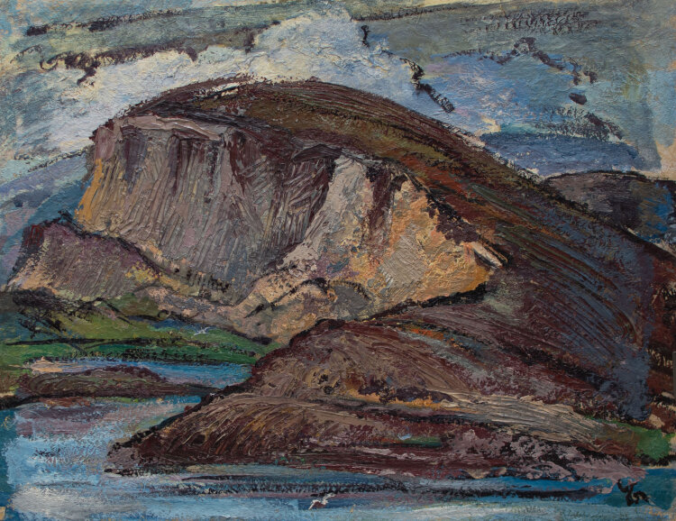 Gerhard Schulte-Dahling - Fjord in Norwegen (?) - 1957 - Mischtechnik
