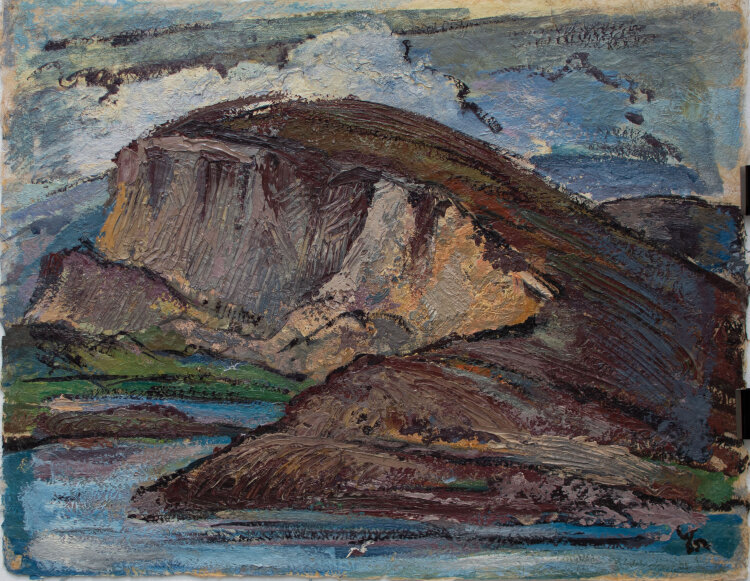 Gerhard Schulte-Dahling - Fjord in Norwegen (?) - 1957 - Mischtechnik