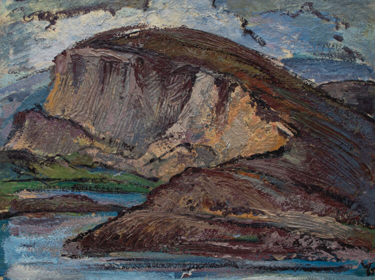 Gerhard Schulte-Dahling - Fjord in Norwegen (?) - 1957 - Mischtechnik