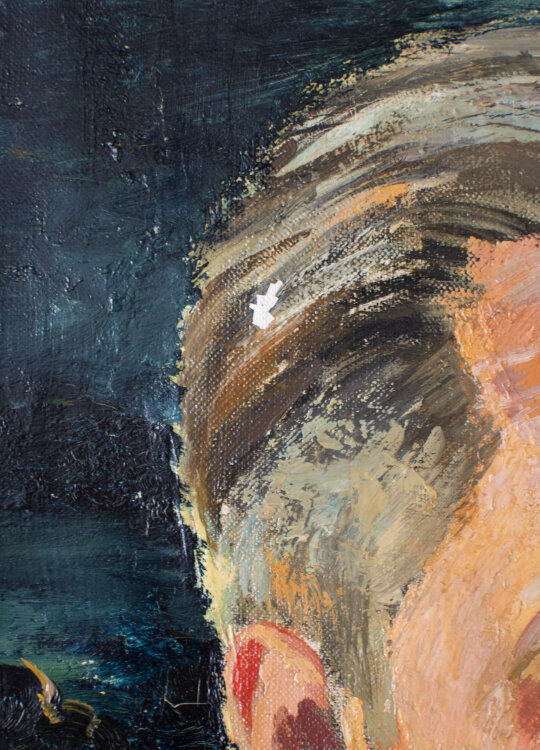 Gerhard Schulte-Dahling - Selbstporträt des Künstlers in Landschaft - 1950 - Öl