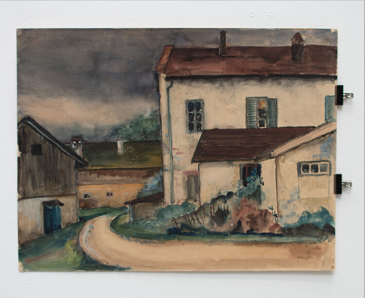 Gerhard Schulte-Dahling - Gutshof mit Stallungen - 1934 - Aquarell
