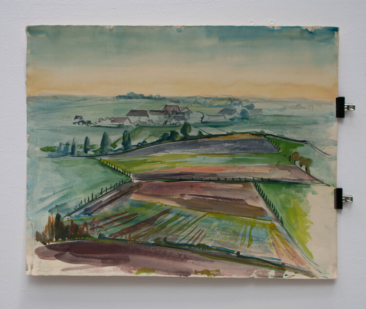 Gerhard Schulte-Dahling - Felder und Weiden - 1961 - Aquarell