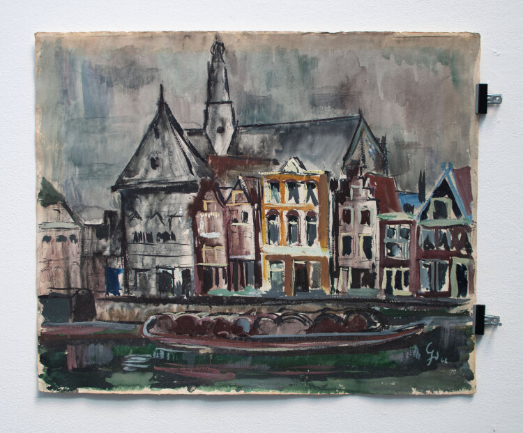 Gerhard Schulte-Dahling - Kirche (Haarlem St. Bavokerk?) - 1962 - Aquarell