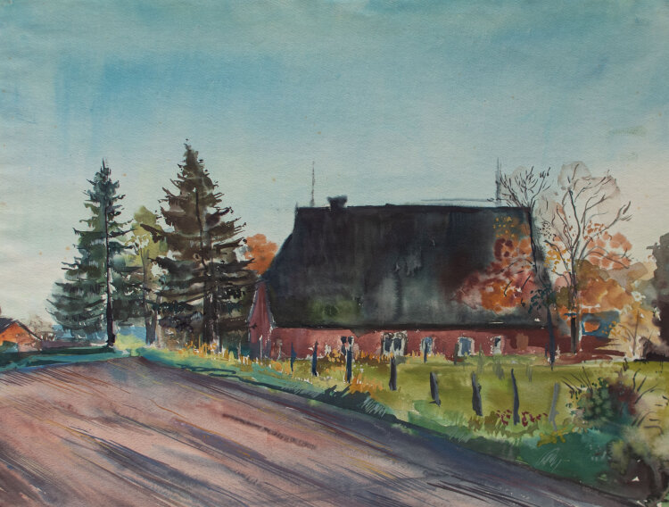 Gerhard Schulte-Dahling - Niederdeutsches Fachhallenhaus - o.J. - Aquarell