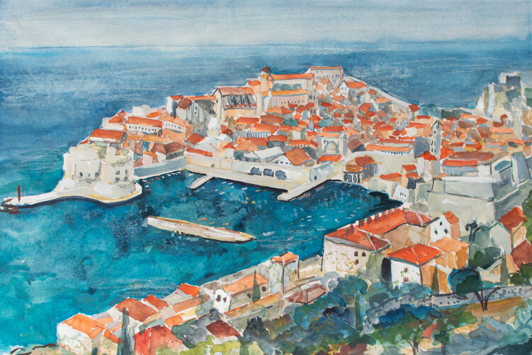 Gerhard Schulte-Dahling - Dubrovnik (Koratien) - o.J. - Aquarell
