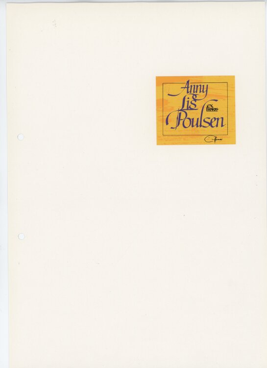 Hannu Paalasmaa - Ex Libris Anny Lis Poulsen - ohne Jahresangabe - Siebdruck