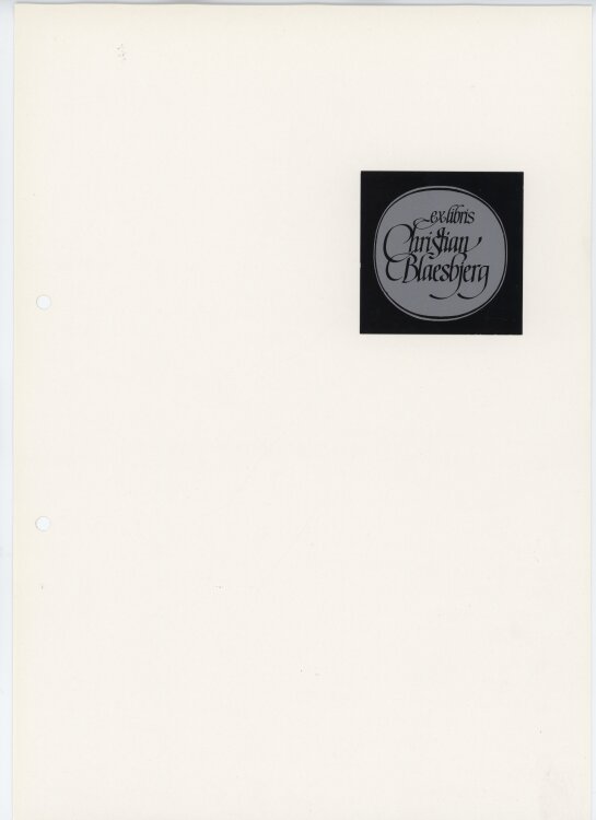 Hannu Paalasmaa - Ex Libris Christian Blaesbjerg - ohne...