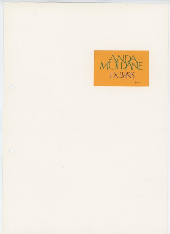 Hannu Paalasmaa - Ex Libris Anda Moldane - ohne...