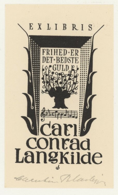 Christian Blaesbjerg - Ex Libris Cari Conrad - o. J. -...