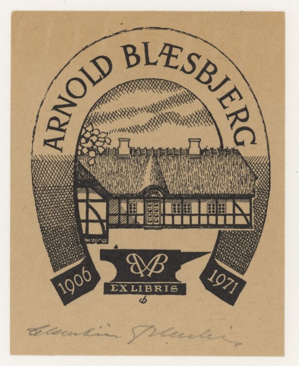 Christian Blaesbjerg - Ex Libris Arnold Blaesbjerg - o....