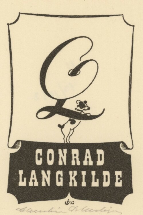 Christian Blaesbjerg - Ex Libris Conrad Langkilde - o. J....