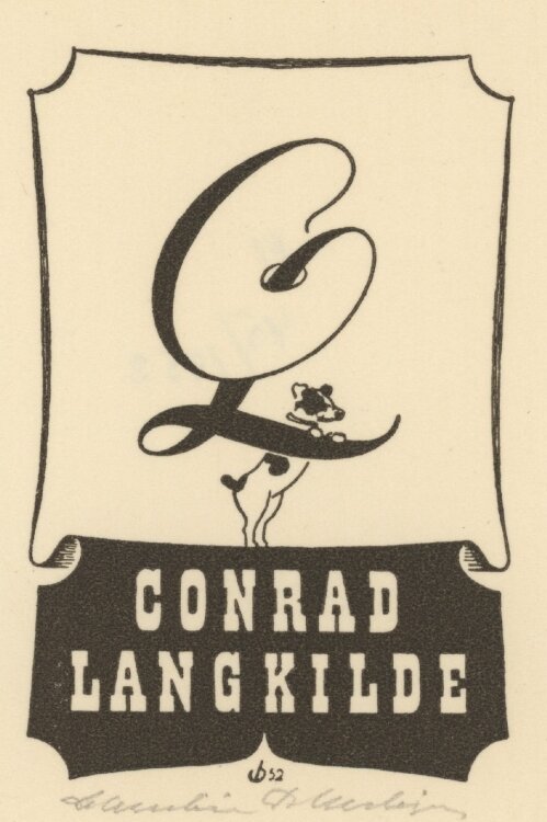 Christian Blaesbjerg - Ex Libris Conrad Langkilde - o. J....