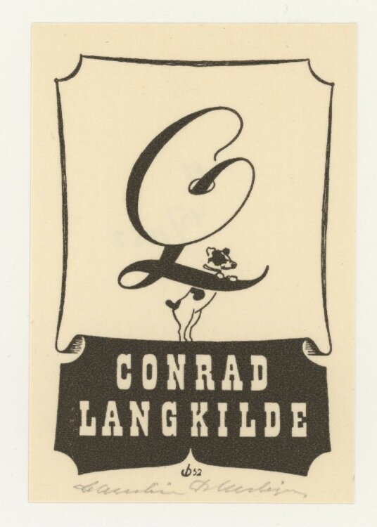 Christian Blaesbjerg - Ex Libris Conrad Langkilde - o. J....