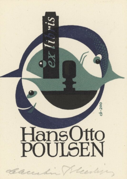 Christian Blaesbjerg - Ex Libris Hans Otto Poulsen - o....