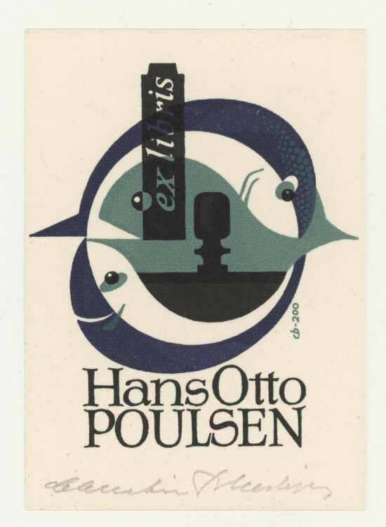 Christian Blaesbjerg - Ex Libris Hans Otto Poulsen - o....