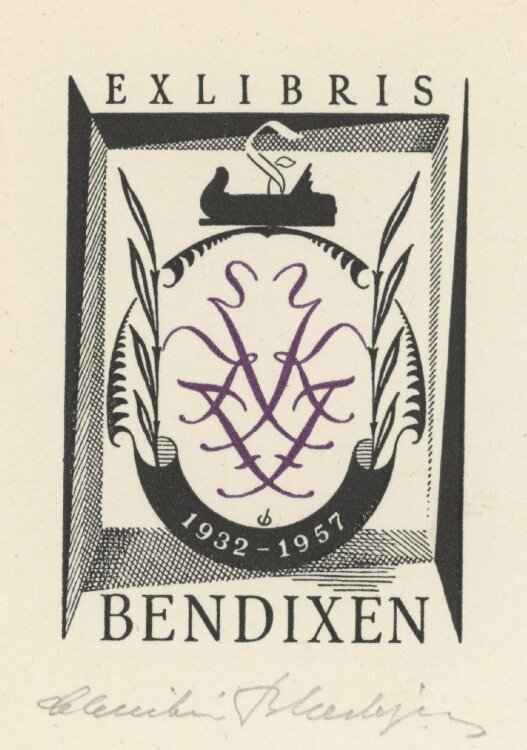 Christian Blaesbjerg - Ex Libris Bendixen - o. J. -...