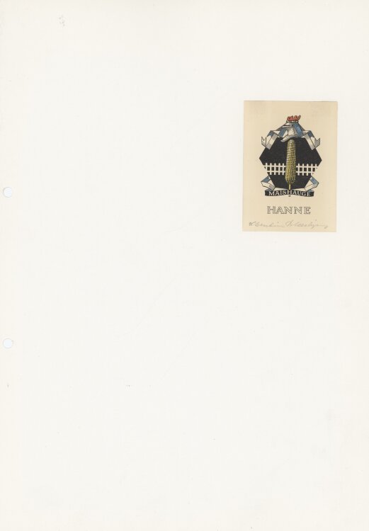 Christian Blaesbjerg - Ex Libris Hanne Maishauge - o. J. - Klischedruck