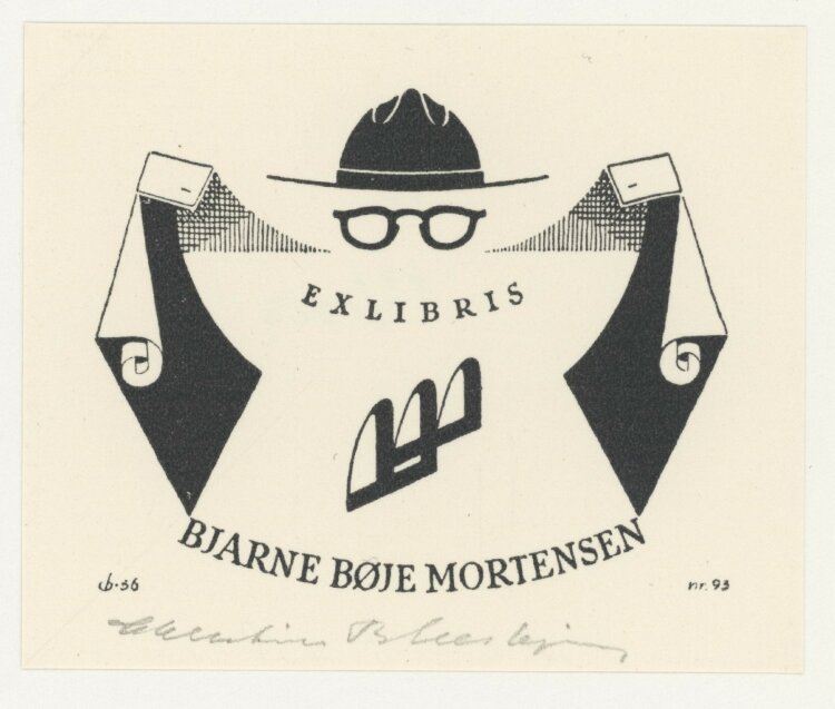 Christian Blaesbjerg - Ex Libris Bjarne Boje Mortensen -...