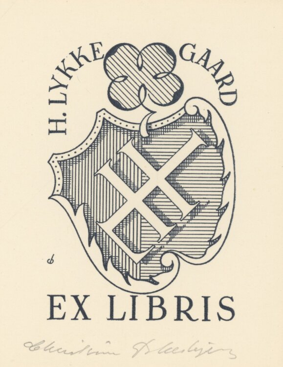 Christian Blaesbjerg -  Ex Libris H. Lykke Gaard - o. J....