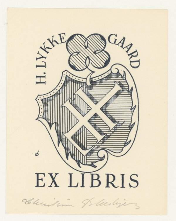 Christian Blaesbjerg -  Ex Libris H. Lykke Gaard - o. J....