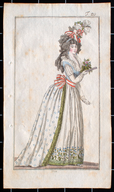 Georg Melchior Kraus - Französische Dame - 1792 - Radierung, koloriert
