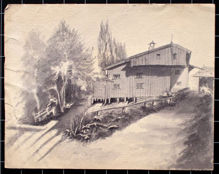 Unbekannt - Wassermühle - o.J. - Aquarell