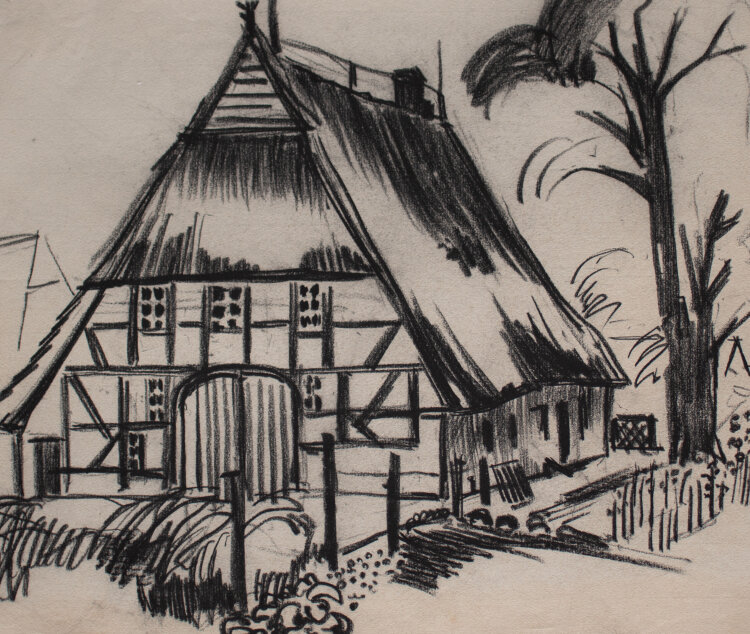 Gerhard Schulte-Dahling - Reetgedecktes Fachhallenhaus -...