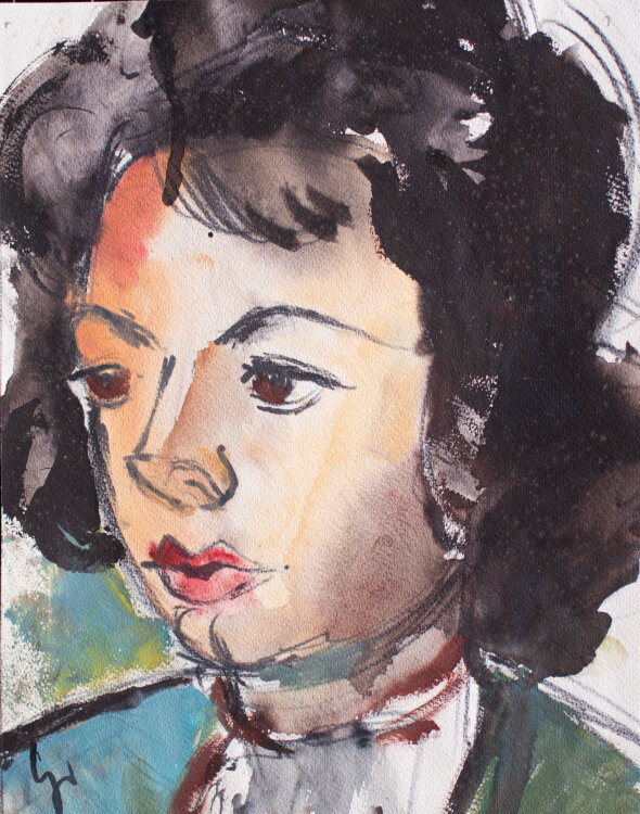 Gerhard Schulte-Dahling - Porträt einer jungen Frau - o.J. - Aquarell