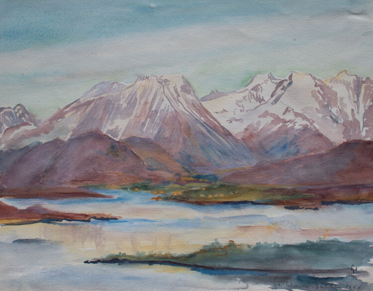 Gerhard Schulte-Dahling - Fjord in Norwegen - 1944 - Aquarell