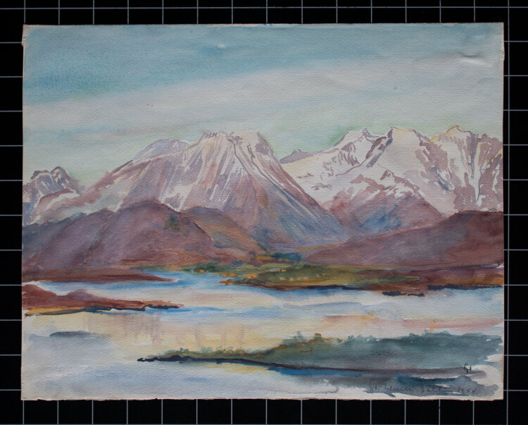 Gerhard Schulte-Dahling - Fjord in Norwegen - 1944 - Aquarell