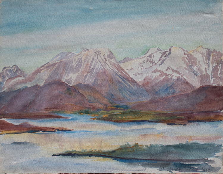 Gerhard Schulte-Dahling - Fjord in Norwegen - 1944 - Aquarell