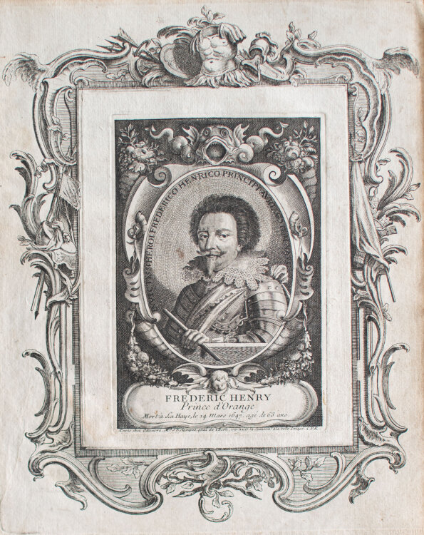 unbekannt - Porträt Friedrich Heinrich von Oranien-Nassau - o.J. - Kupferstich