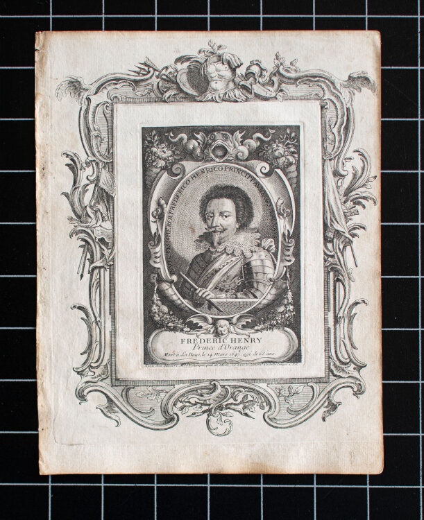 unbekannt - Porträt Friedrich Heinrich von Oranien-Nassau - o.J. - Kupferstich