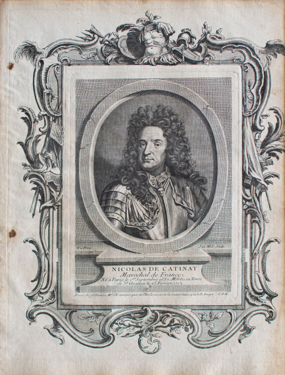 Johann Georg Wille - Porträt Nicolas de Catinat,...